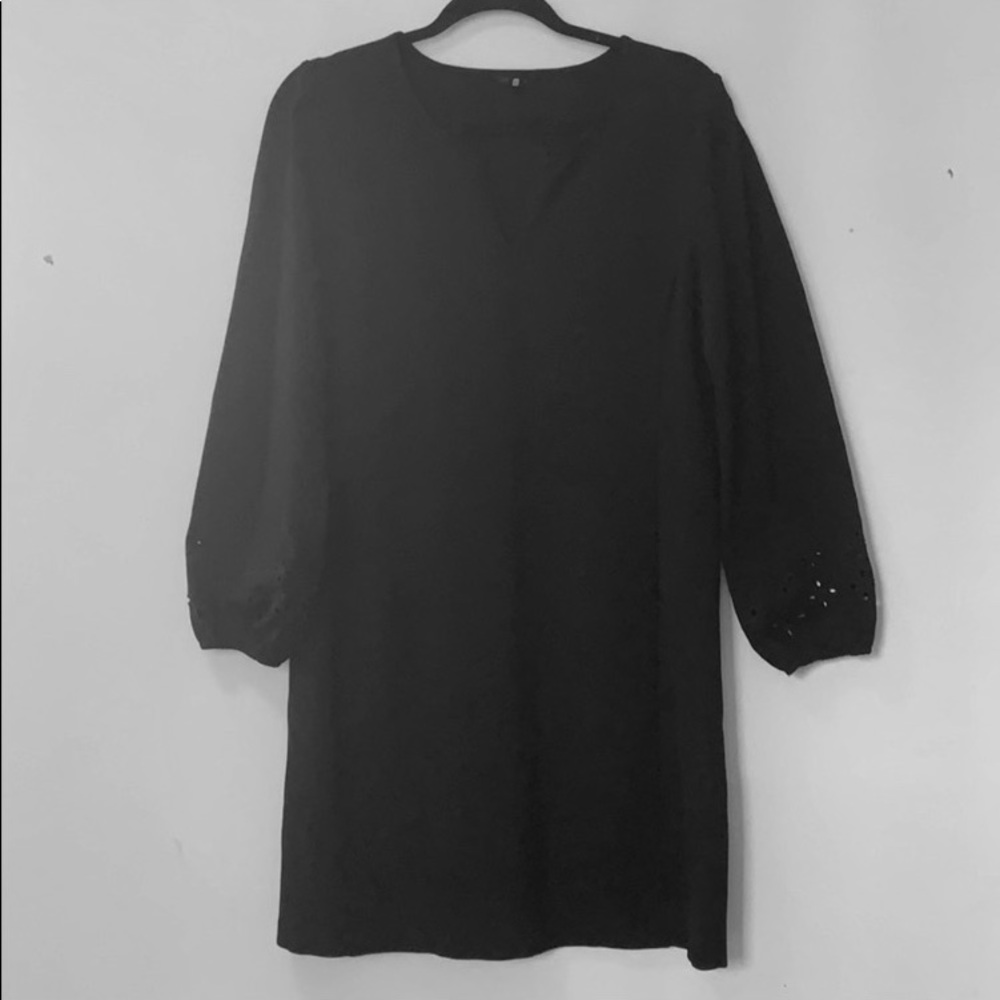 Ann Taylor black knit dress - large